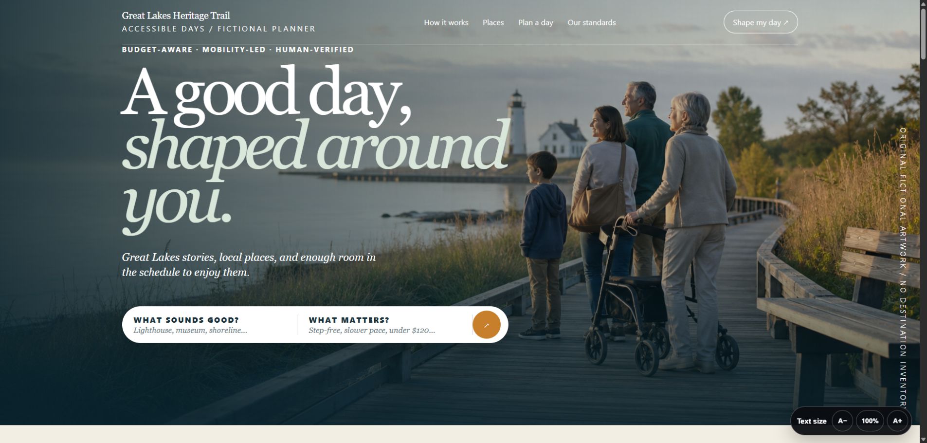 Great Lakes Heritage Trail website homepage